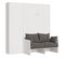 Armoire Lit Escamotable Vertical 140 Kentaro Sofa Avec Colonne Frêne Blanc