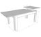 Table Extensible 90x160/220 Cm Bibi Mix Dessus Frêne Blanc Cadre Chêne Nature