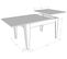 Table Extensible 90x120/180 Cm Cico Mix Dessus Chêne Nature Cadre Frêne Blanc