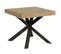 Table Extensible 90x90/194 Cm Clerk Dessus Chêne Nature Pieds Anthracite