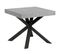 Table Extensible 90x90/194 Cm Clerk Dessus Ciment Pieds Anthracite