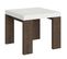 Table Extensible 90x90/246 Cm Roxell Mix Dessus Frêne Blanc Pieds Noyer