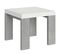 Table Extensible 90x90/246 Cm Roxell Mix Dessus Frêne Blanc Pieds Ciment