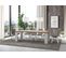 Table Extensible 90x90/246 Cm Roxell Mix Dessus Chêne Nature Pieds Frêne Blanc