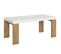 Table Extensible 90x180/284 Cm Roxell Mix Dessus Frêne Blanc Pieds Chêne Nature