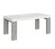 Table Extensible 90x180/284 Cm Roxell Mix Dessus Frêne Blanc Pieds Ciment