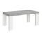 Table Extensible 90x180/284 Cm Roxell Mix Dessus Ciment Pieds Frêne Blanc