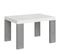 Table Extensible 90x130/390 Cm Roxell Mix Dessus Frêne Blanc Pieds Ciment