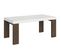 Table Extensible 90x180/440 Cm Roxell Mix Dessus Frêne Blanc Pieds Noyer