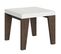 Table Extensible 90x90/246 Cm Naxy Mix Dessus Frêne Blanc Pieds Noyer