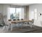 Table Extensible 90x90/246 Cm Naxy Mix Dessus Chêne Nature Pieds Frêne Blanc