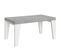 Table Extensible 90x160/264 Cm Naxy Mix Dessus Ciment Pieds Frêne Blanc