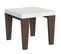 Table Extensible 90x90/246 Cm Spimbo Mix Dessus Frêne Blanc Pieds Noyer