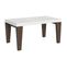 Table Extensible 90x160/264 Cm Spimbo Mix Dessus Frêne Blanc Pieds Noyer