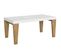 Table Extensible 90x180/284 Cm Spimbo Mix Dessus Frêne Blanc Pieds Chêne Nature