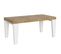 Table Extensible 90x180/284 Cm Spimbo Mix Dessus Chêne Nature Pieds Frêne Blanc