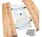 Console Extensible 90x40/196 Cm Roxell Mix Small Dessus Frêne Blanc - Structure Noyer