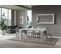 Console Extensible 90x40/196 Cm Roxell Mix Small Dessus Frêne Blanc - Structure Ciment