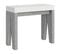 Console Extensible 90x40/196 Cm Naxy Mix Small Dessus Frêne Blanc - Structure Ciment