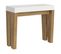 Console Extensible 90x40/196 Cm Spimbo Mix Small Dessus Frêne Blanc - Structure Chêne Nature