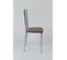 Set De 4 Chaises Elena En Acier, Assise En Bois Couleur Noyer