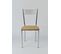 Set De 4 Chaises Elena En Acier, Assise En Bois Couleur Chêne