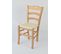 Set 4 Chaises Cuore En Hêtre Couleur Naturel, Assise En Cuir Artificiel Couleur Ivoire