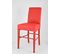 Tabouret Bas Luisa Rouge, Bois De Hêtre, Cuir Artificiel Rouge