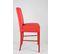 Tabouret Bas Luisa Rouge, Bois De Hêtre, Cuir Artificiel Rouge