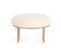 Pouf Rond En Bois Et Bouclette Blanc D60 - Pavel