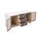 Buffet 2 Portes 3 Tiroirs Bois Blanc Gris 44x90x34