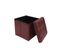 Pouf Tabouret Similicuir Rouge Bordeaux Repose-pieds 30x30x30