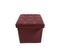 Pouf Tabouret Similicuir Rouge Bordeaux Repose-pieds 30x30x30