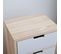 Chevet 3 Tiroirs Bois Blanc Moderne 65x35x27