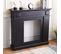 Cadre Decoratif Cheminée Decorative Bois Noir 100x109x26