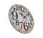 Horloge Murale Ronde Mdf Blanc Shabby Salon 33,8x33,8x4