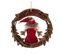 Guirlande Décoration De Porte  Noël Polyester Mdf Rouge 32x34x4