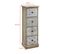 Chiffonier Bois Étroit Bois Blanc Beige Shabby 80,5x29x25