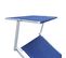 Chaise longue Bleu Aluminium Textilène Balcon Plage 38x186x61