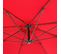 Parasol De Jardin Parasol Rouge 3x3 En Acier Décentralisé Ouverture À Manivelle