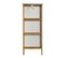 Commode De Salle De Bains 3 Tiroirs Mdf Bois Blanc Bambu