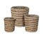 Set De 3 Paniers À Plantes Paniers Doublés Paille De Maïs Marron