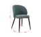 Chaises Festuca 81x54x56 Tissu En Polylin Métal Vert D'eau Noir Moderne Set 2 Pièces