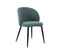 Chaises Festuca 81x54x56 Tissu En Polylin Métal Vert D'eau Noir Moderne Set 2 Pièces