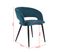 Chaises Titoki 76x55,5x58 Velours Métal Vert Pétrole Noir Moderne Set 2 Pièces