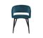 Chaises Titoki 76x55,5x58 Velours Métal Vert Pétrole Noir Moderne Set 2 Pièces