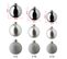 Boules De Noël Pour Sapin Ornements 34 PCs Gris Argent Verre