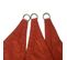 Voile D'ombrage Euclea 300x300x300 Polyester Imperméable Acier Rouge