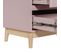 Commode Orchidea 115x50x40 Mdf Pin Rose Marron Scandinave