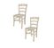 Set 2 Chaises Cuore Cuisine, Bar Et Salle à Manger En Hêtre Aniline Blanche, Assise En Bois